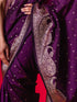 The Royal Purple Muga Silk Saree with Blouse Fabric
